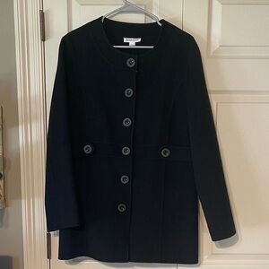 Pendleton Women's Classic Black Pea Coat Merino wool large